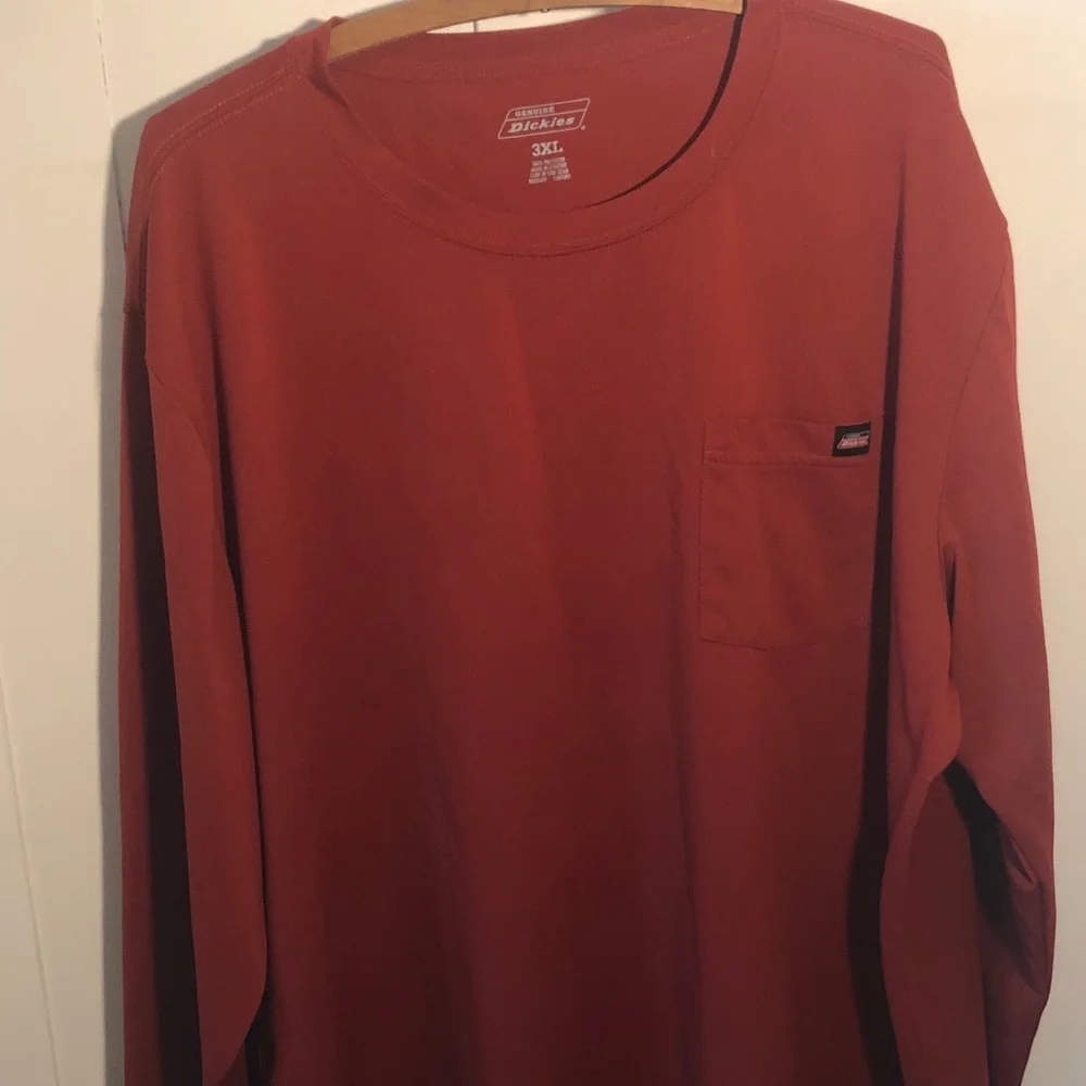 Dickies Men's Rust Long Sleeve Tee - Picture 4 of 5